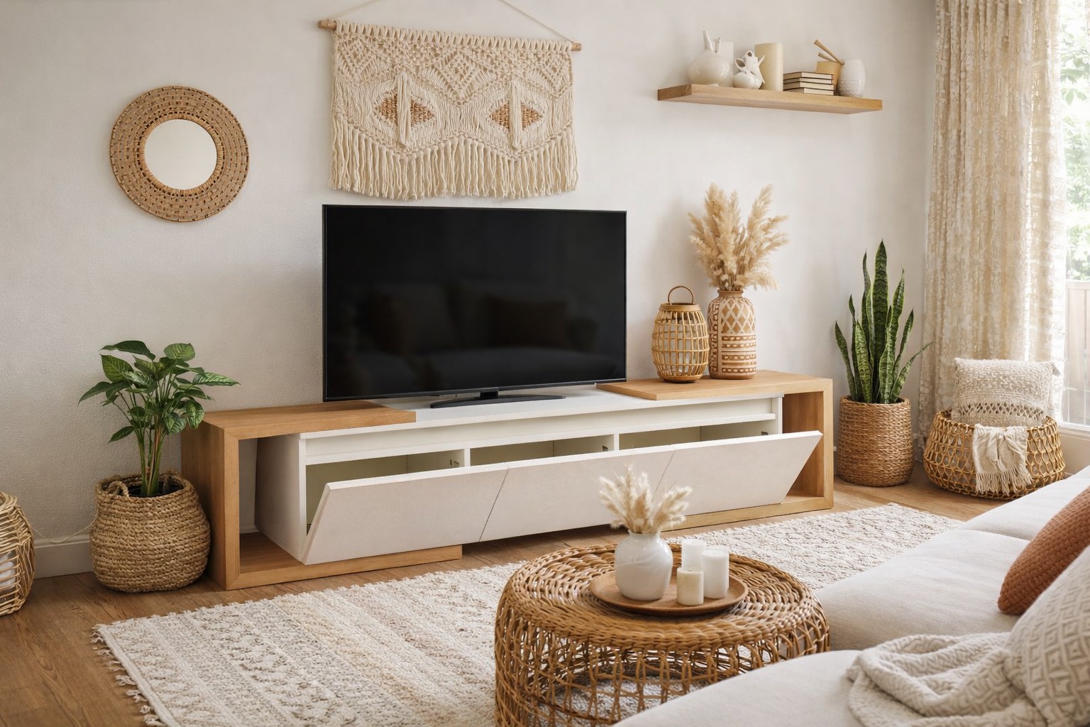 Sukoon TV Bench
Minimal Wooden Media Storage